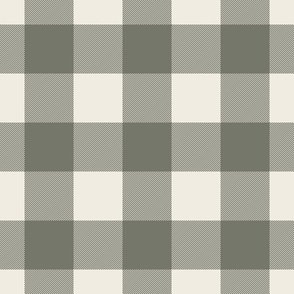 buffalo check - creamy white_ limed ash green - tartan plaid contemporary classic checker