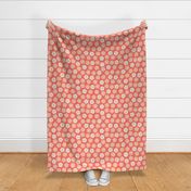 SPRING DAISIES Scattered Ditsy Floral Garden Botanical in Peach Fuzz - 2024 Pantone Color Of The Year - MEDIUM Scale - UnBlink Studio by Jackie Tahara