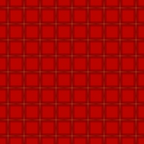 red plaid with gold