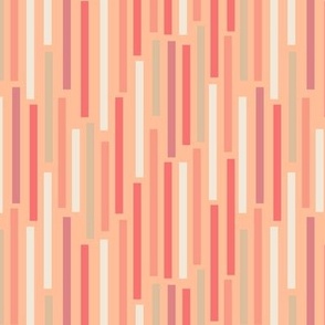 SHOWERS Abstract Geometric Vertical Orange Stripes with Peach Fuzz - 2024 Pantone Color Of The Year - SMALL Scale - UnBlink Studio by Jackie Tahara