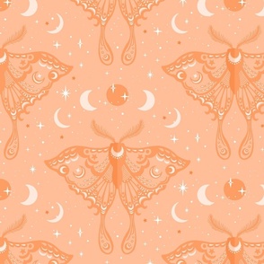 Celestial Luna Moth Pastel Peach Fuzz by Angel Gerardo - Large Scale