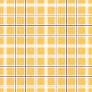 yellow plaid with purple