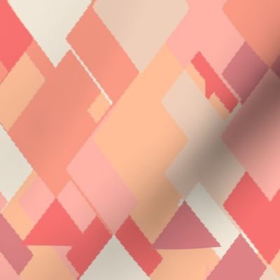 (XXL) Just Peachy Geometric Scrap Paper Mosaic