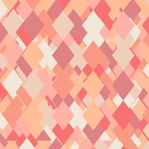 (XXXXXL) Just Peachy Geometric Scrap Paper Mosaic