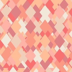 (XXL) Just Peachy Geometric Scrap Paper Mosaic