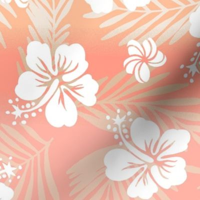 Hawaiian Tie Dye Blend Tropical Hibiscus - Peach Fuzz