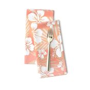 Hawaiian Tie Dye Blend Tropical Hibiscus - Peach Fuzz