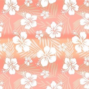 Hawaiian Tie Dye Blend Tropical Hibiscus - Peach Fuzz