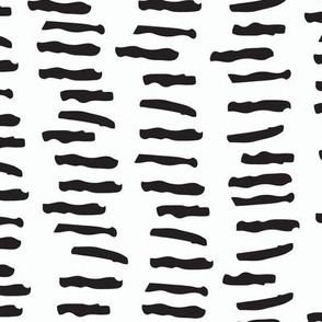 Black and White Dashed Lines - Hand Drawn Pattern