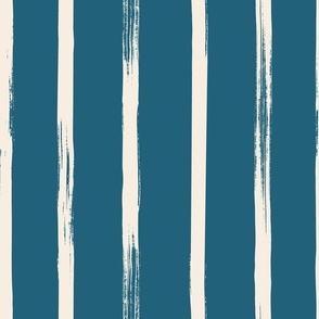 Painted Stripe | Large Scale | Navy Blue Deck Chair Stripes