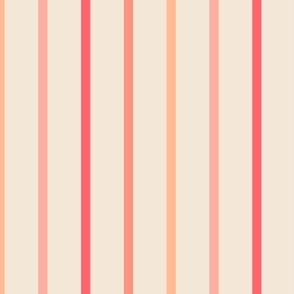 Retro Peach gradient pinstripe in Pantone Peach Plethora