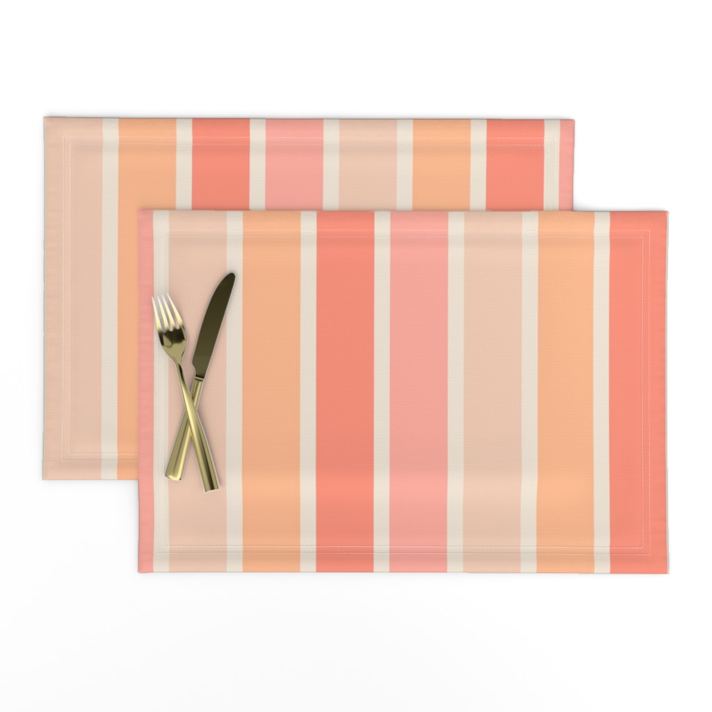 Peach gradient stripe in Pantone Peach Plethora palette