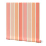 Peach gradient stripe - Pantone Peach Plethora cabana awning circus walls