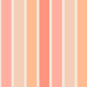 Peach gradient stripe in Pantone Peach Plethora palette