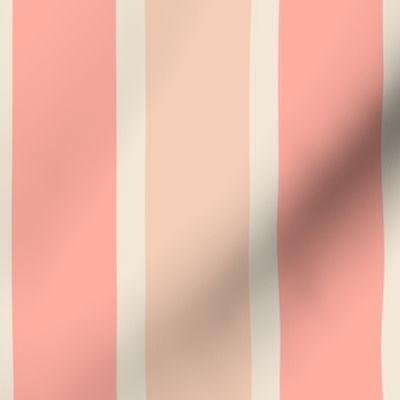 Retro Peach pink pinstripe in Pantone Peach Pearl fuzz