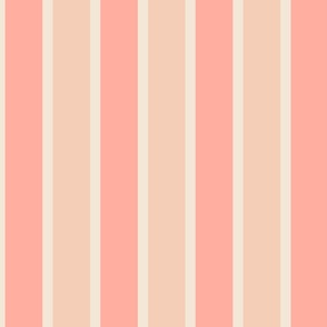 Retro Peach pink pinstripe in Pantone Peach Pearl fuzz