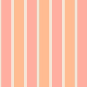Retro Peach gradient pinstripe in Pantone Peach Plethora Fuzz
