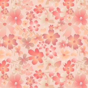 Peach Fuzz Floral Repeat 2024 Color of the Year