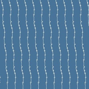Squiggle Stripes on Blue
