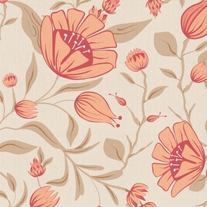 Floral Garden in Pantone's Peach Fuzz