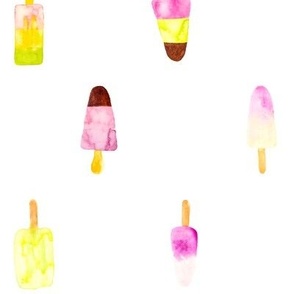 ice cream in watercolor from Anines Atelier. Use the design for pantry and kitchen walls, or a summer dress 