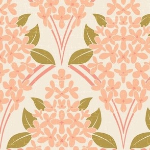 Peach Fuzz Peach Fuzz Art Nouveau Petals Light Background