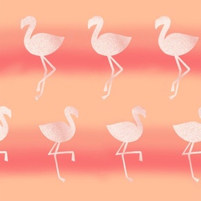 Dusty pink flamingos// large
