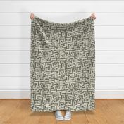 Square Squiggles-Large-Green-Boho Adventures Collection