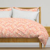 Sweet Seahorses and Starfish in Peach Large