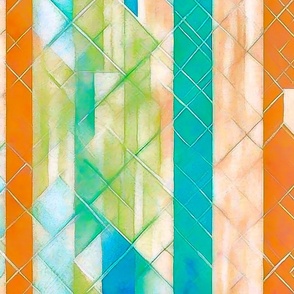 large abstract pastel stripes