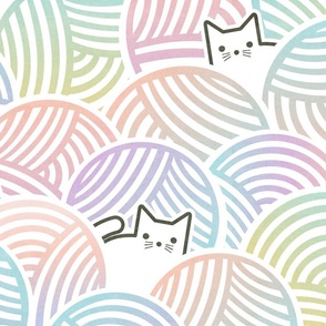 XL - Yarn Cats Rainbow