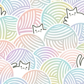 S - Yarn Cats Rainbow