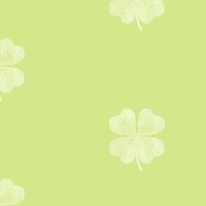 lucky st patricks day four leaf clover watercolor green chartreuse
