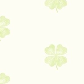 lucky st patricks day four leaf clover watercolor green chartreuse