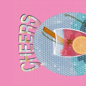 Cheers Sugar and Spice Wall Hanging with Disco Ball Holiday Wall Art