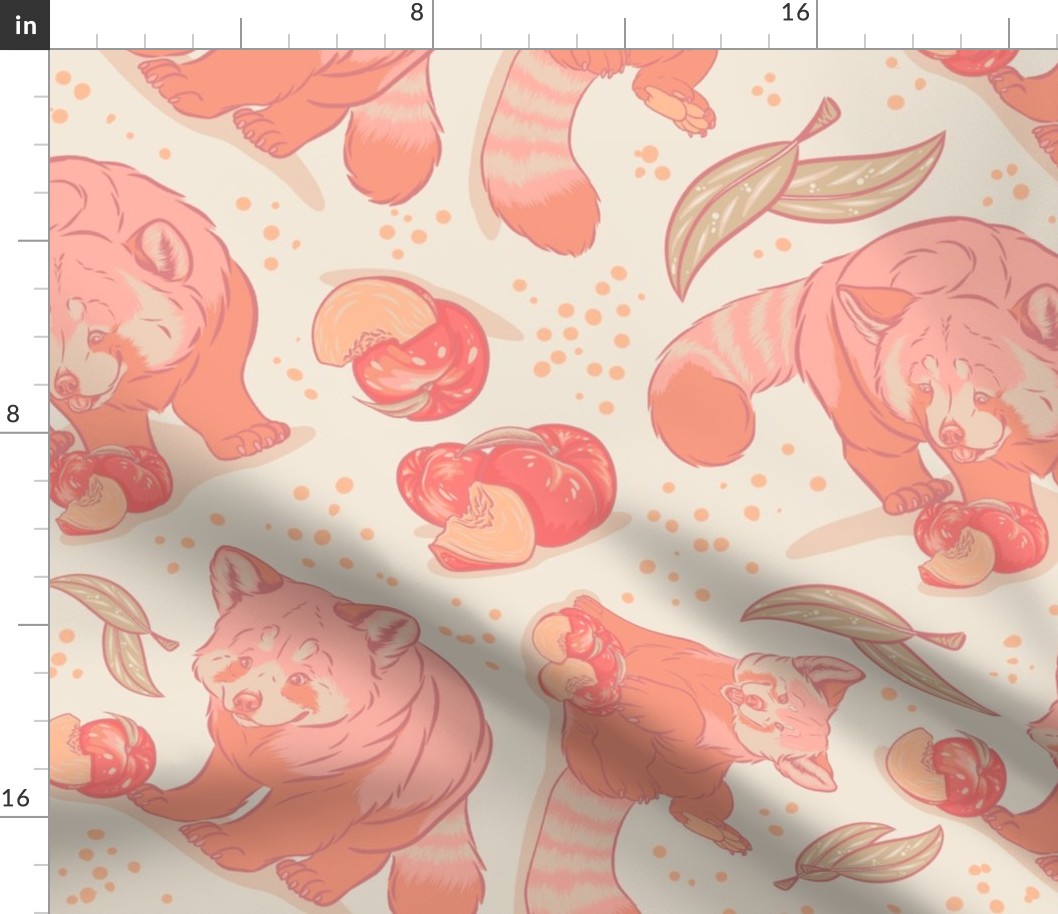 Peachy (Red) Pandas - 2024 Color of the Year