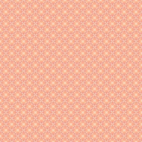 Peach Fuzz Glow Geometric Floral (diamond pattern) (smallest scale)
