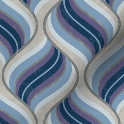 retro ogee - blue & violet light