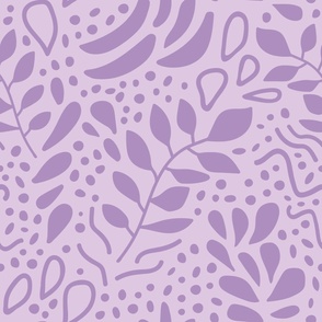 Lavender Paisley Repeat Pattern - Purple Lilac
