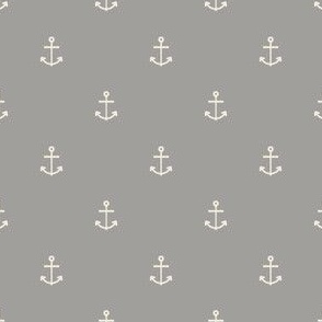 Anchors Aweigh | Ship Gray + Cream | Cute Seaside