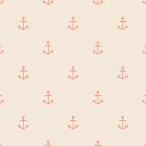 Anchors Aweigh | Cream + Peach | Cute Seaside