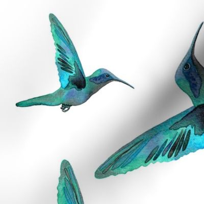 Hummingbird- Teal