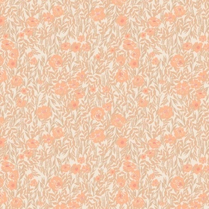 Peach Fuzz Floral with Leafs and Branches