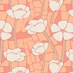 Peachy Mosaic Floral