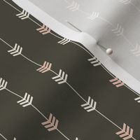 Cupid Arrow Feather Stripe Gray-Brown - Small