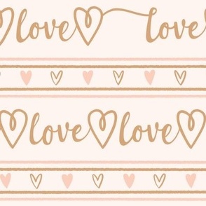 Love Letter Stripes, ivory blush (Large)