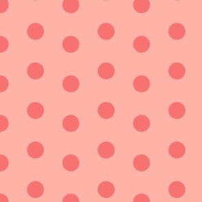  Polka Dot-Peach Pink-Large Scale