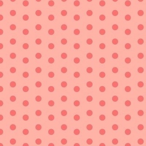 Peach Pink - Polka Dot - Small Scale