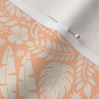 Hawaiian Damask | Medium Scale | Peach Fuzz Tropical Pineapple