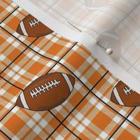 Smaller Scale Team Spirit Football Plaid in Auburn Tigers Orange and Navy Blue